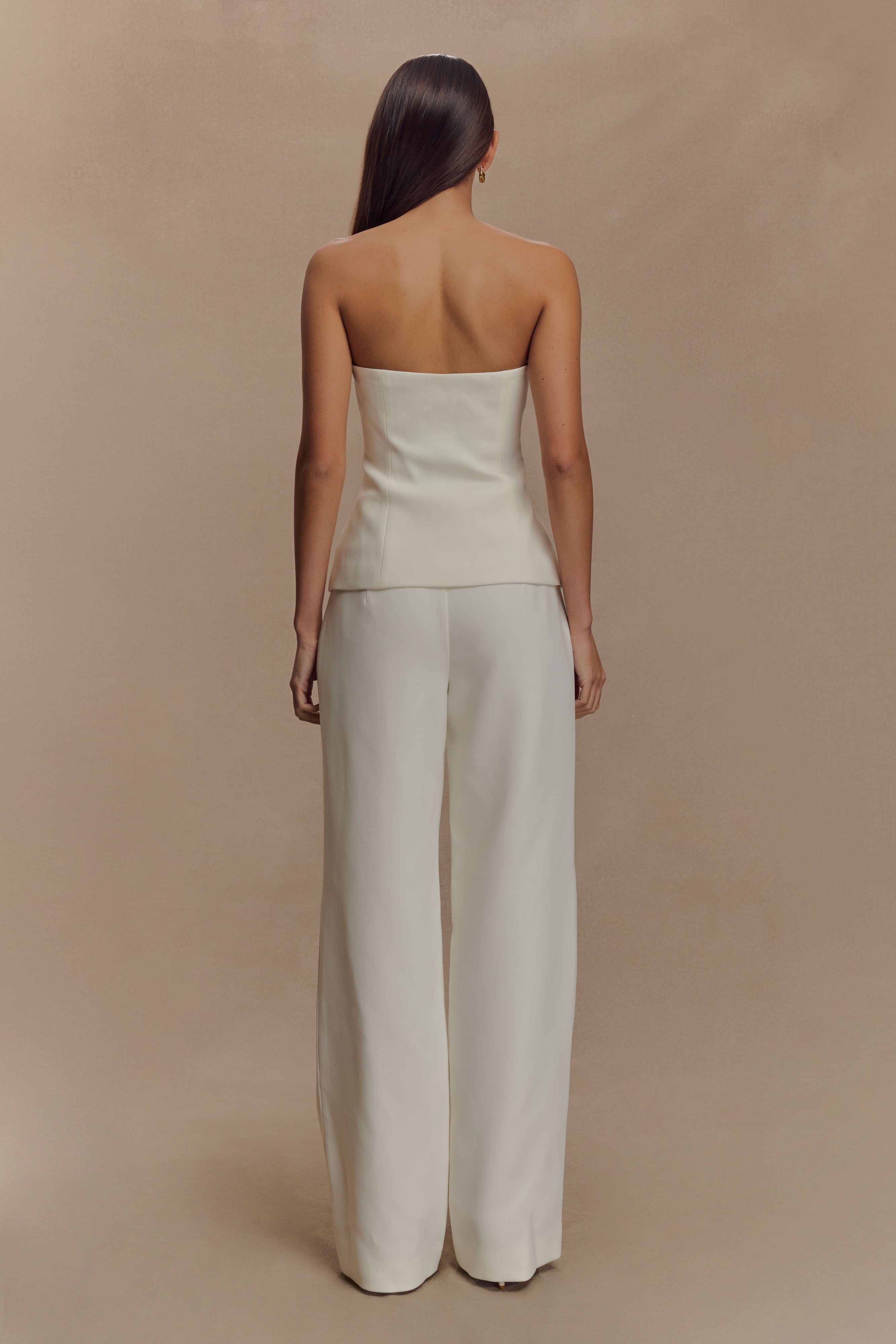 Lindie Straight Leg Suiting Pants - Ivory