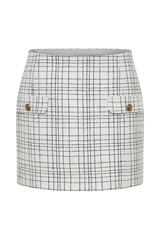 Priscilla Tweed Mini Skirt - White