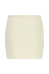 Letitia Suiting Mini Skirt With Buckle - Pastel Lemon
