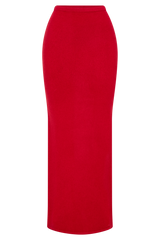 Elise Knit Maxi Skirt - Red