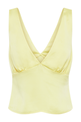 Edie Satin Top - Yellow