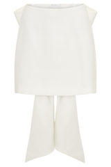 Jana Bow Mini Skirt - White