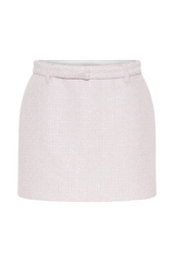Mercer Tweed Mini Skirt - Fairy Floss Pink