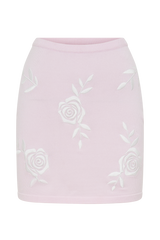 Tallulah Rose Knit Mini Skirt - Fairy Floss Pink