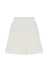 Wendy Pleated Knit Mini Skirt - Ivory